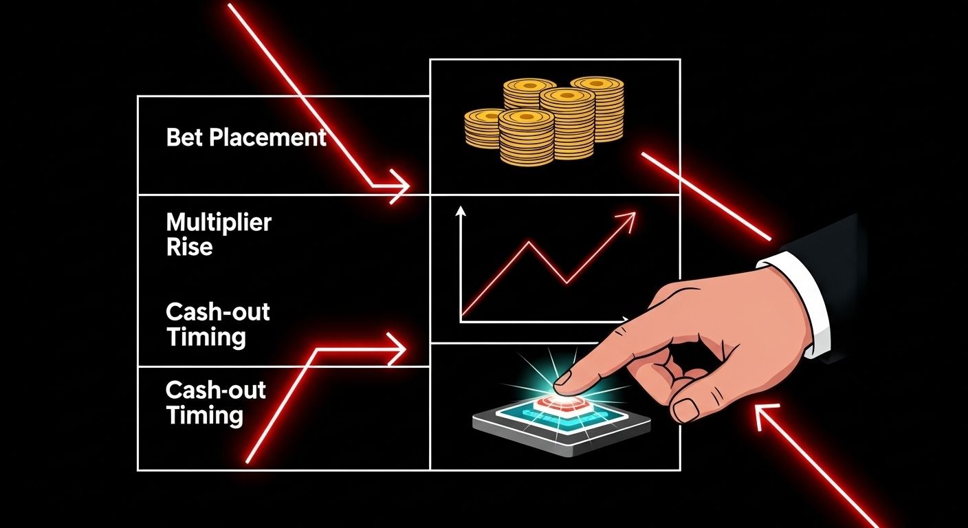 Illustrated table showing Lucky Jet’s three core elements